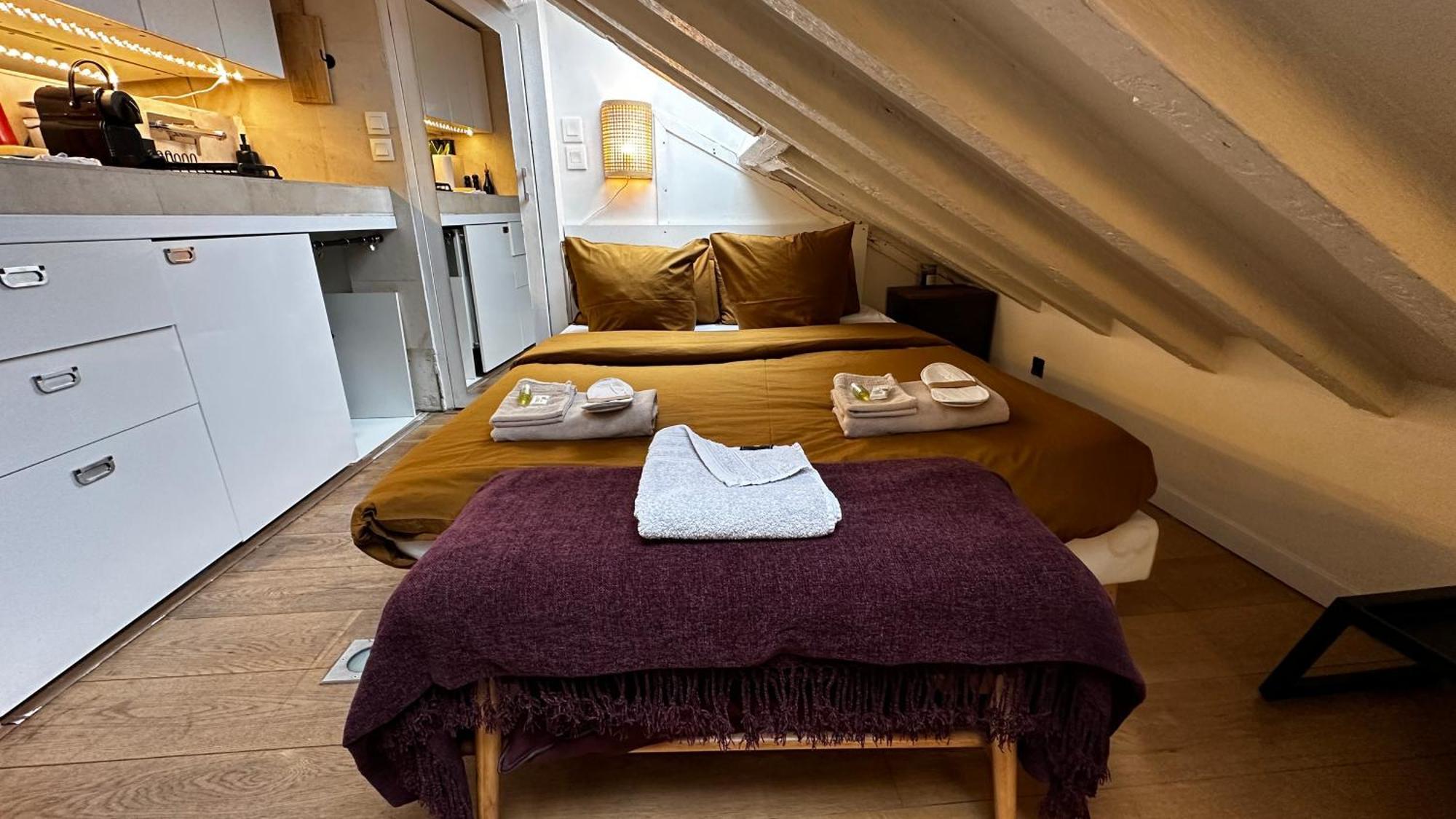 Apartament Marais Rooftop Studio - Metro Filles Du Calvaire Paryż Zewnętrze zdjęcie